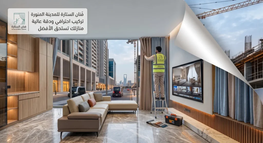 فني تركيب ستائر بالمدينة المنورة