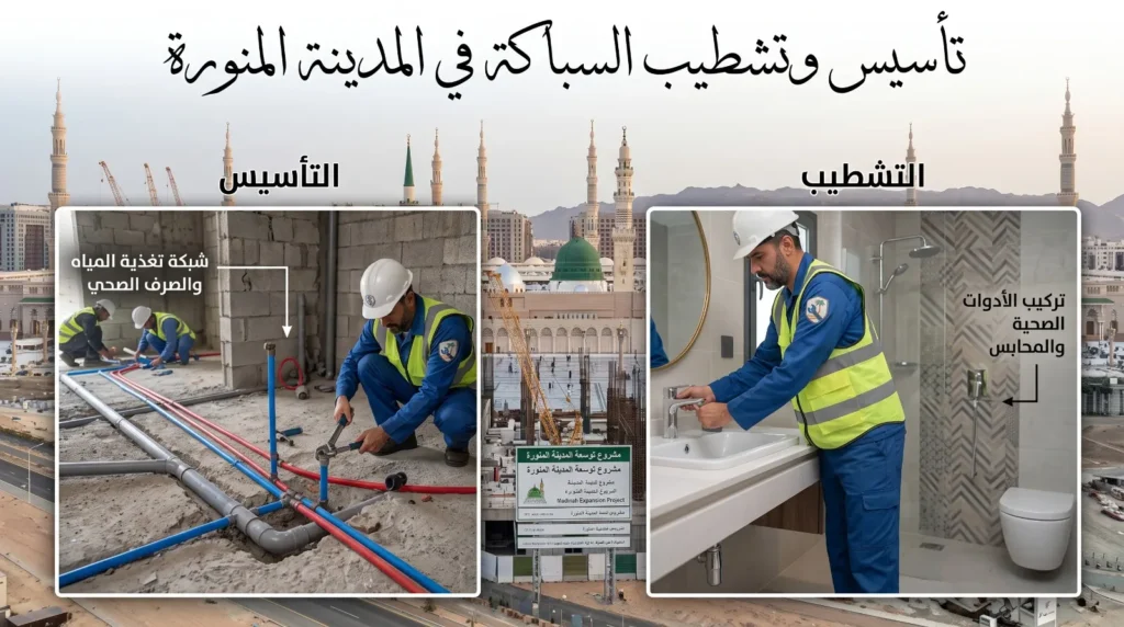 تأسيس و تشطيب السباكة في المدينة المنورة
