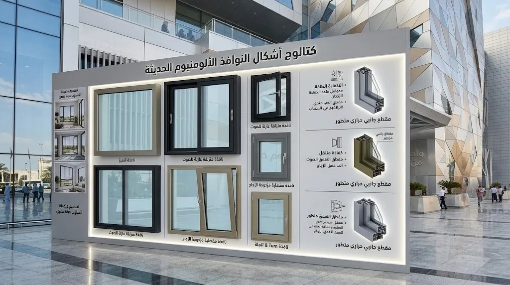 النوافذ، قطاعات الألمنيوم، والزجاج المعزول
