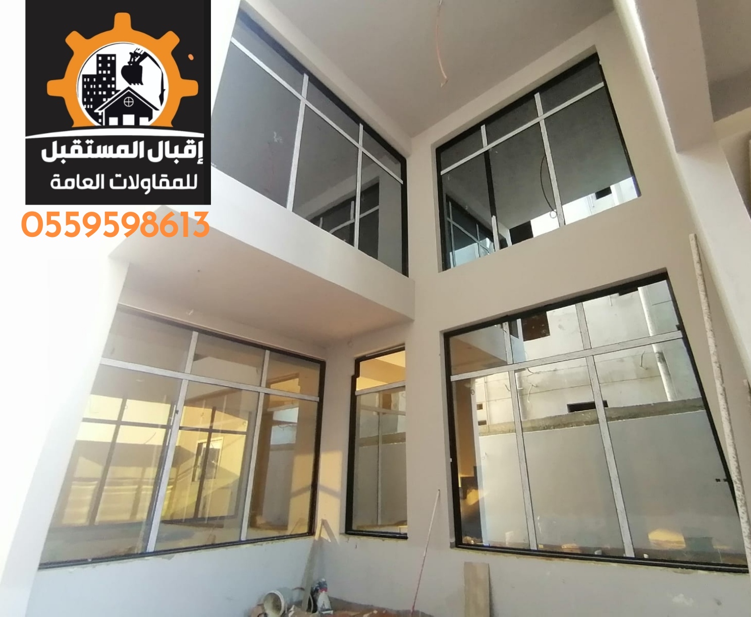 قطاعات المنيوم وقواطع زجاجية داخلية مقارنة بنظام تركيب استركشر بالمدينة المنورة